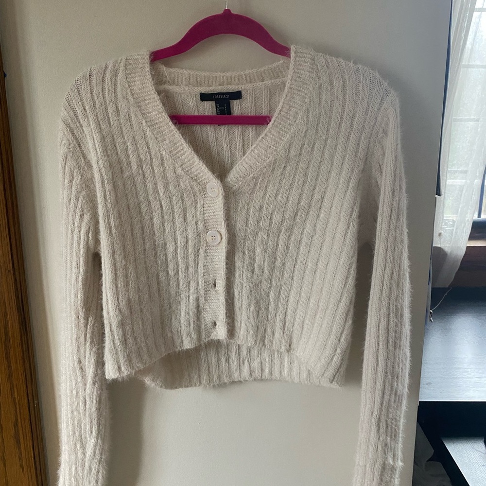 White Fuzzy Sweater